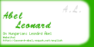abel leonard business card